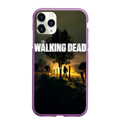 Чехол для iPhone 11 Pro Max матовый Walking Dead, цвет фиолетовый