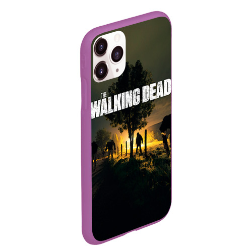 Чехол для iPhone 11 Pro Max матовый Walking Dead, цвет фиолетовый - фото 3