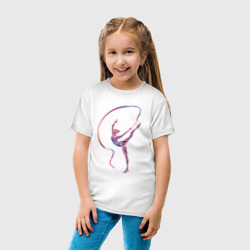 Детская футболка хлопок Гимнастка с лентой 3 - фото 2