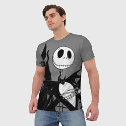Мужская футболка 3D Джек повелитель тыкв - фото 2