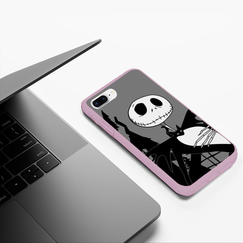 Чехол для iPhone 7Plus/8 Plus матовый Джек повелитель тыкв, цвет розовый - фото 5