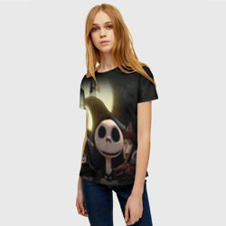 Женская футболка 3D Повелитель тыкв - фото 2