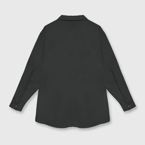 Женская рубашка oversize 3D с принтом Повелитель тыкв, вид сзади #1