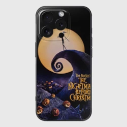 Чехол для iPhone 16 Pro силиконовый с защитой камеры Nightmare before christmas