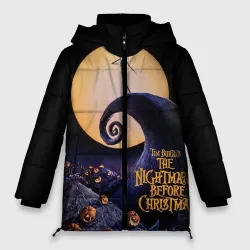 Женская зимняя куртка Oversize Nightmare before christmas