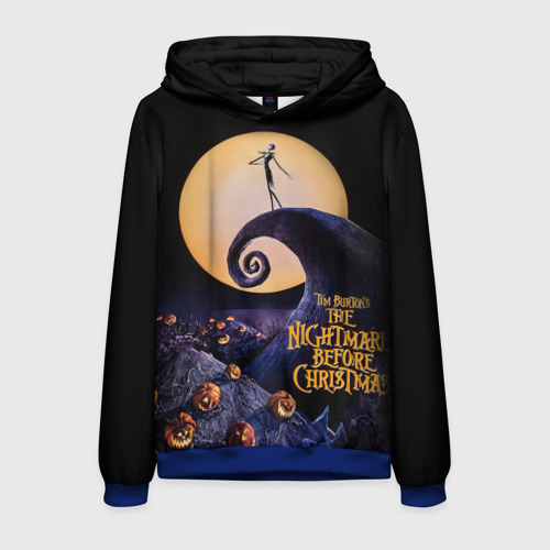 Мужская толстовка 3D Nightmare before christmas, цвет синий