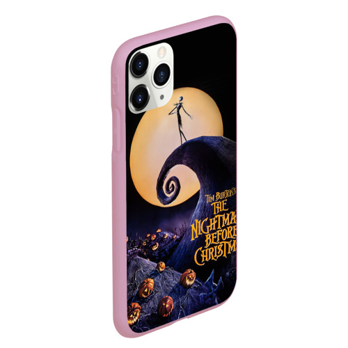 Чехол для iPhone 11 Pro Max матовый Nightmare before christmas, цвет розовый - фото 3