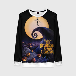 Женский свитшот 3D Nightmare before christmas