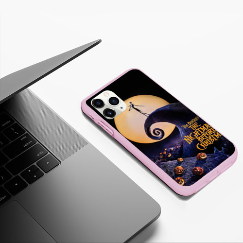 Чехол для iPhone 11 Pro Max матовый Nightmare before christmas, цвет розовый - фото 5