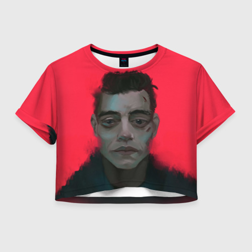 Женская футболка Crop-top 3D Mr Robot, цвет 3D печать