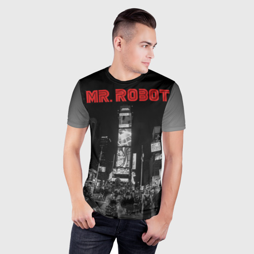 Мужская футболка 3D Slim Мистер Робот, цвет 3D печать - фото 3