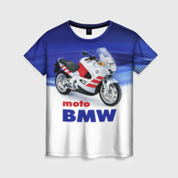 Женская футболка 3D Moto BMW