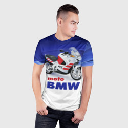 Мужская футболка 3D Slim Moto BMW - фото 2