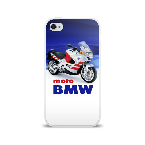 Чехол для Apple iPhone 4/4S силиконовый глянцевый moto BMW Фото 01 Чехол для Apple iPhone 4/4S силиконовый глянцевый moto BMW Фото 01