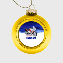 Стеклянный ёлочный шар Moto BMW