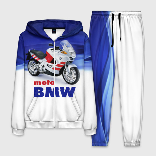 Мужской костюм 3D Moto BMW, цвет белый