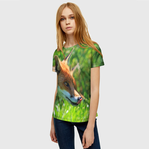 Женская футболка 3D Лисица - фото 3