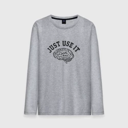 Мужской лонгслив хлопок Мозг