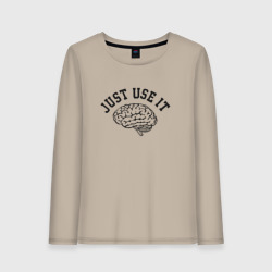 Женский лонгслив хлопок Мозг