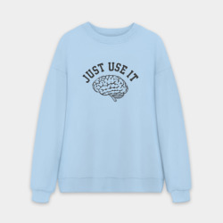 Мужской свитшот oversize без начеса хлопок Мозг