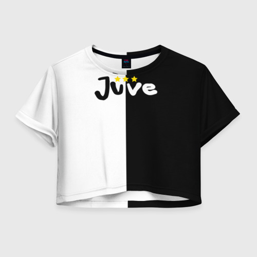 Женская футболка Crop-top 3D Juventus, цвет 3D печать