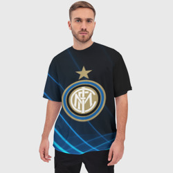 Мужская футболка oversize 3D Inter Milan - фото 2