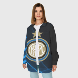 Женская рубашка oversize 3D Inter Milan - фото 2