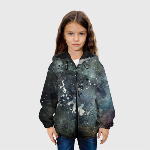 Детская куртка 3D Капли краски, цвет черный - фото 4