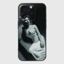 Чехол для iPhone 16 Pro силиконовый с защитой камеры Lady Gaga