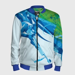 Мужской бомбер 3D Биатлон Зимний вид спорта
