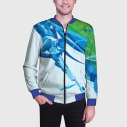 Мужской бомбер 3D Биатлон Зимний вид спорта - фото 2