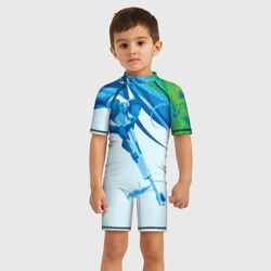 Детский купальный костюм 3D Биатлон Зимний вид спорта - фото 2