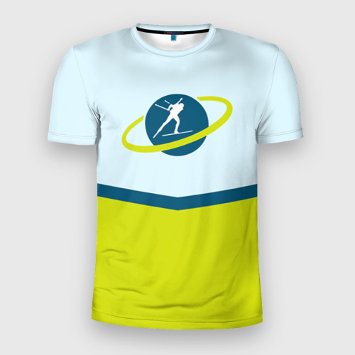 Мужская футболка 3D Slim International Biathlon Union, цвет 3D печать