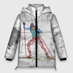 Женская зимняя куртка Oversize Спортсмен биатлонист