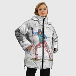 Женская зимняя куртка Oversize Спортсмен биатлонист - фото 2