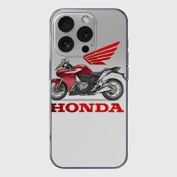 Чехол для iPhone 16 Pro Max силиконовый с защитой камеры Honda 2