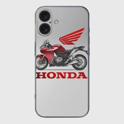 Чехол для iPhone 16 силиконовый с защитой камеры Honda 2