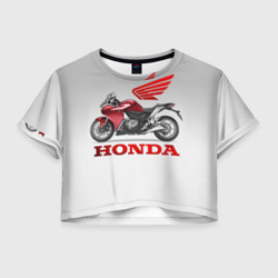 Женская футболка Crop-top 3D Honda 2