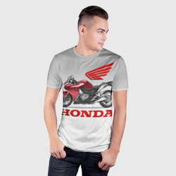 Мужская футболка 3D Slim Honda 2 - фото 2
