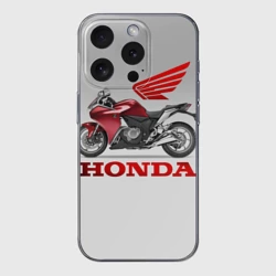 Чехол для iPhone 15 Pro Max силиконовый с защитой камеры Honda 2