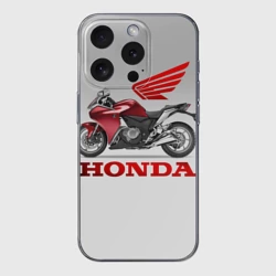 Чехол для iPhone 15 Pro силиконовый с защитой камеры Honda 2
