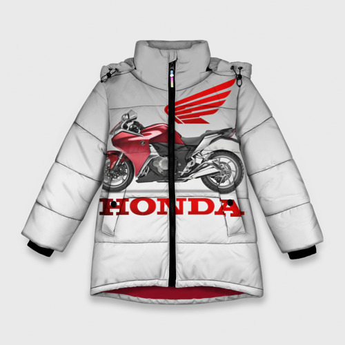 Зимняя куртка для девочек 3D Honda 2, цвет красный