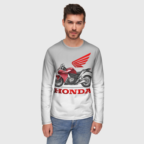 Мужской лонгслив 3D Honda 2 - фото 3