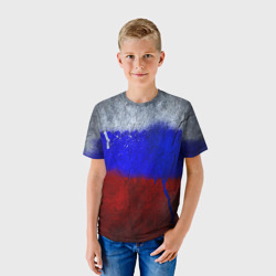 Детская футболка 3D Триколор Краской на земле - фото 2