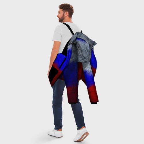 Мужская зимняя куртка 3D Триколор Краской на земле, цвет черный - фото 5