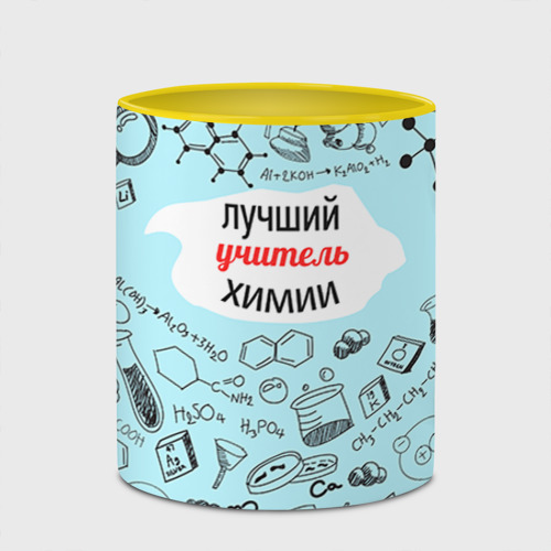 Кружка с полной запечаткой Happy teacher`s day, цвет белый + желтый - фото 4