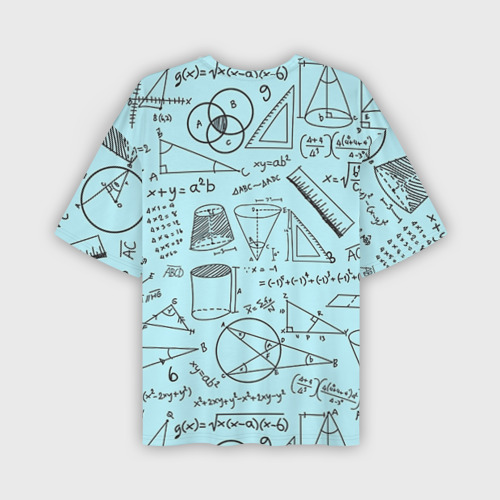 Мужская футболка oversize 3D Учителю математики, цвет 3D печать - фото 2