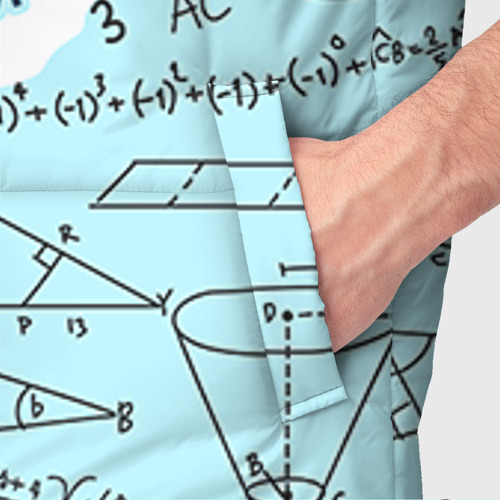 Мужской жилет утепленный 3D Учителю математики, цвет красный - фото 6