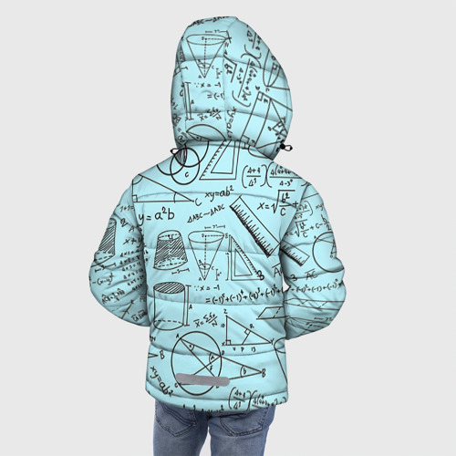 Зимняя куртка для мальчиков 3D Учителю математики, цвет светло-серый - фото 4