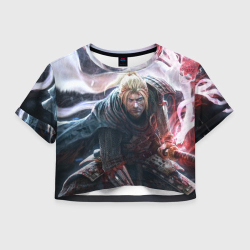 Женская футболка Crop-top 3D Nioh, цвет 3D печать